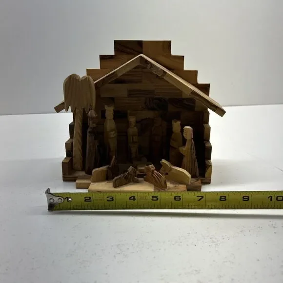 Hand Carved Wooden Nativity Set Made In Bethlehem West Bank Christmas ‼️Read‼️ - Picture 13 of 13